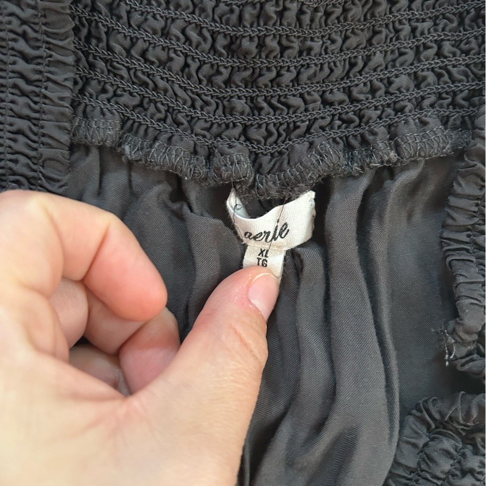 Aerie Satin Shorts Dark Gray XL​ - Picture 5 of 5
